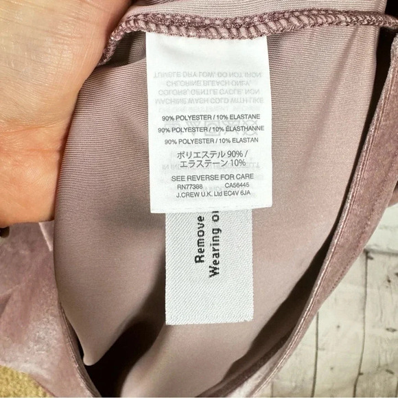 Madewell Mockneck Velvet Mini Mauve Shift Dress Size XXS - Picture 5 of 7